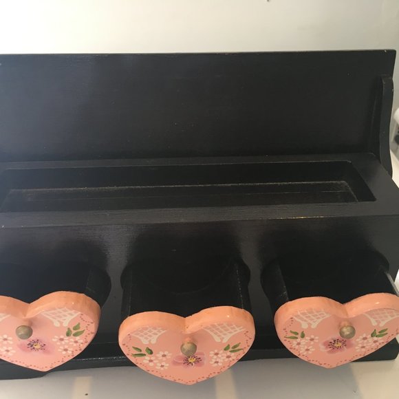 Vintage Hand Painted Floral Wood Box - Picture 5 of 7